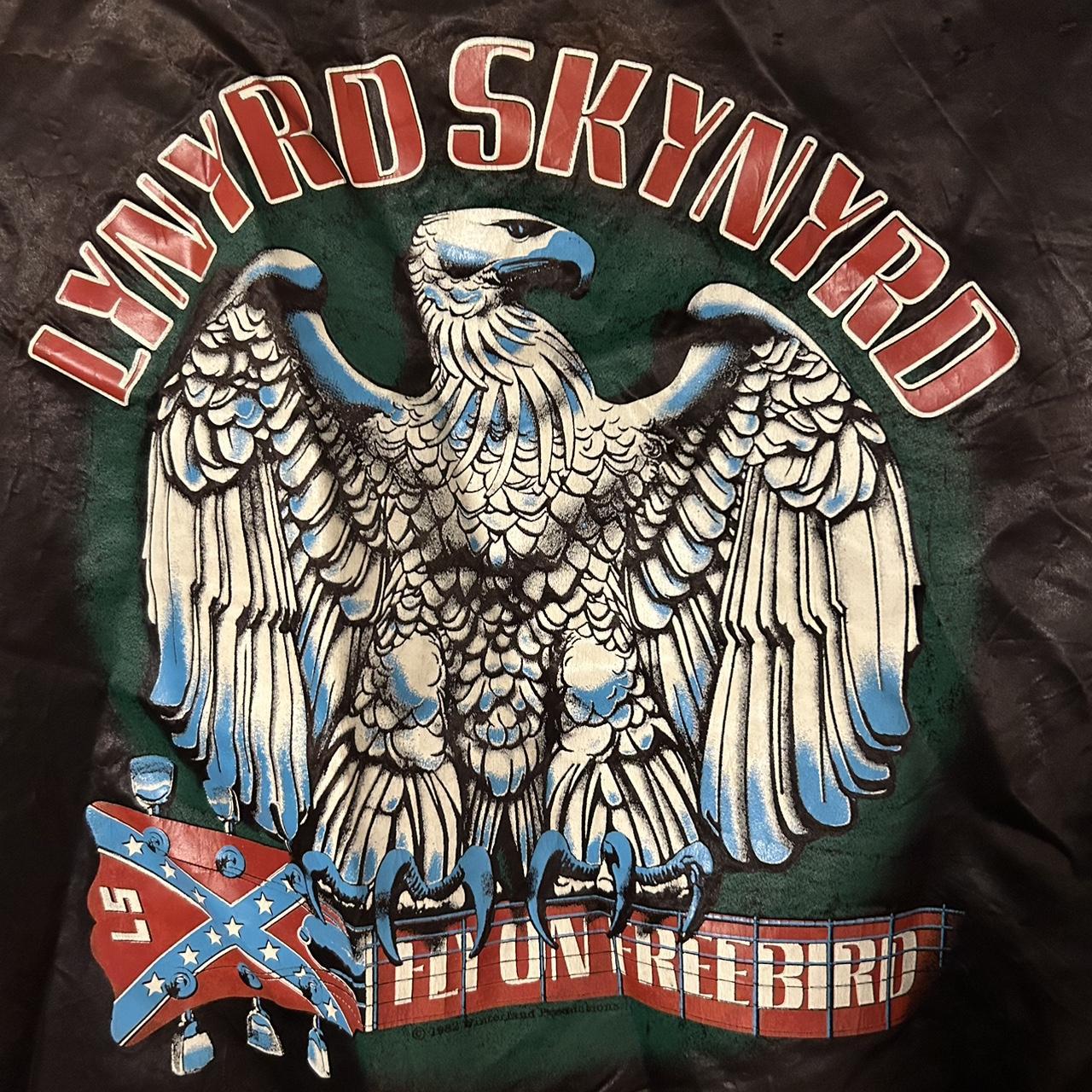 Vintage Lynyrd Skynyrd Bomber 100% Satin The - Depop