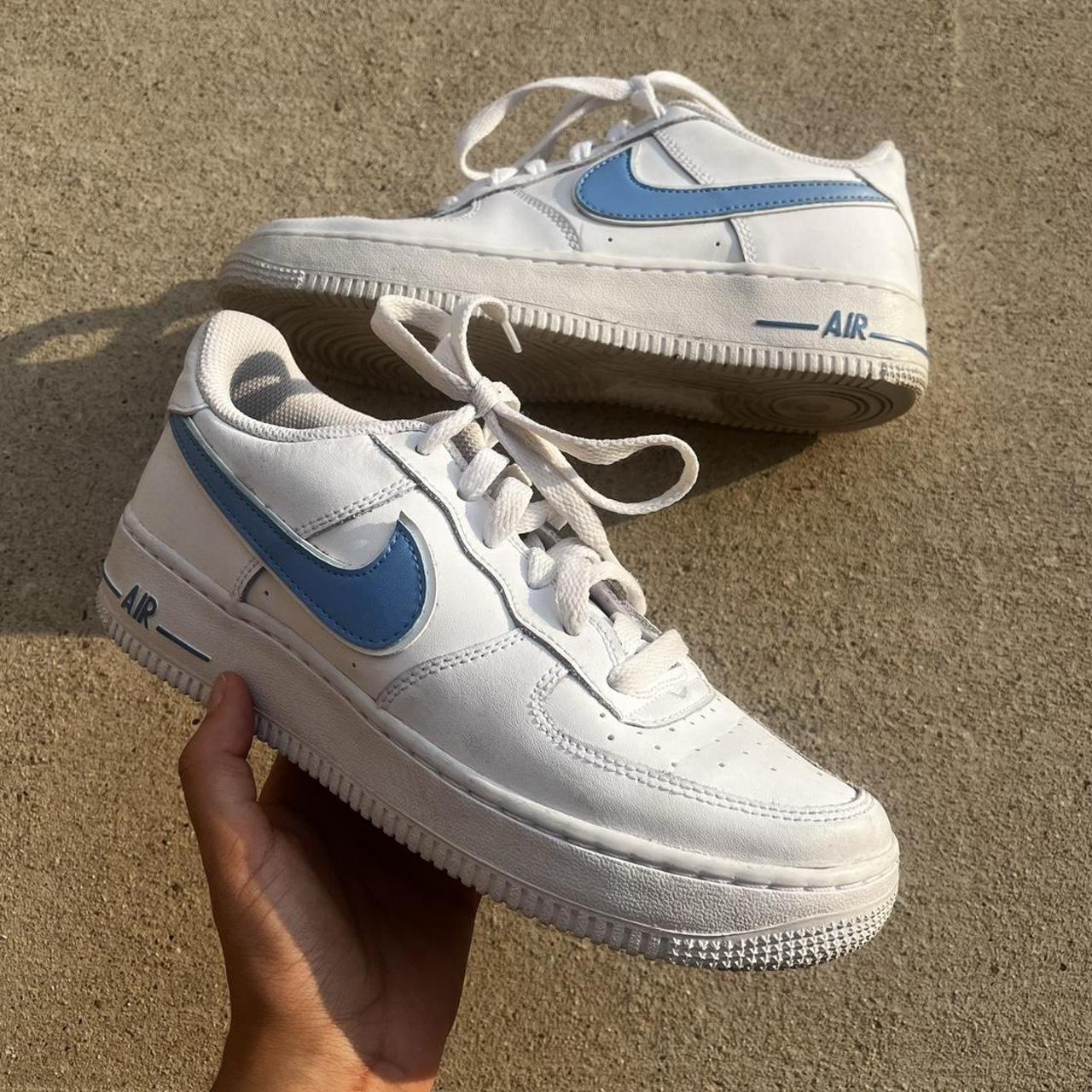 nike air force one white and blue