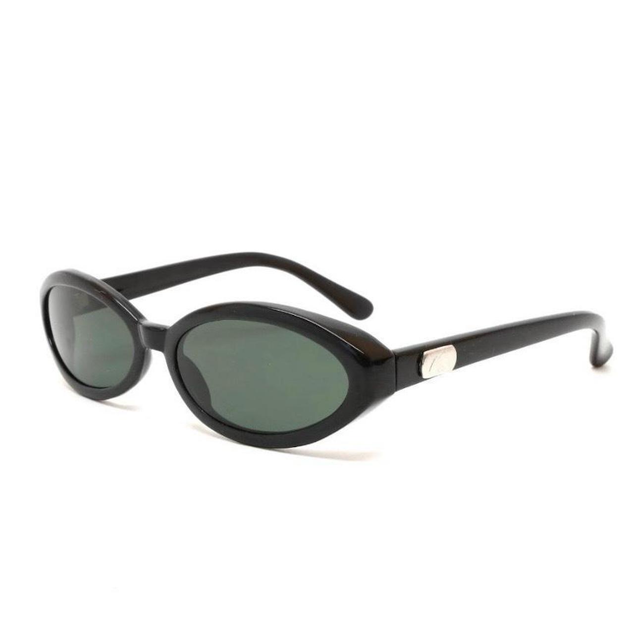 Authentic 90s Vintage Mod Black Oval Sunglasses • Depop 