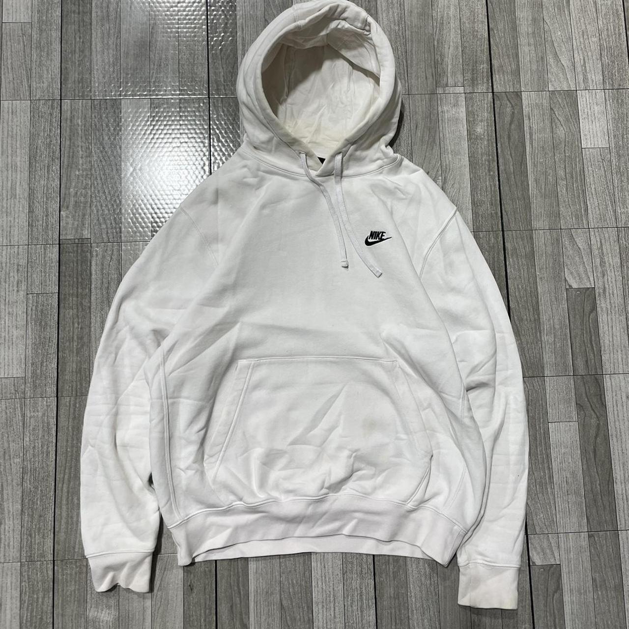 tawny white nike hoodie