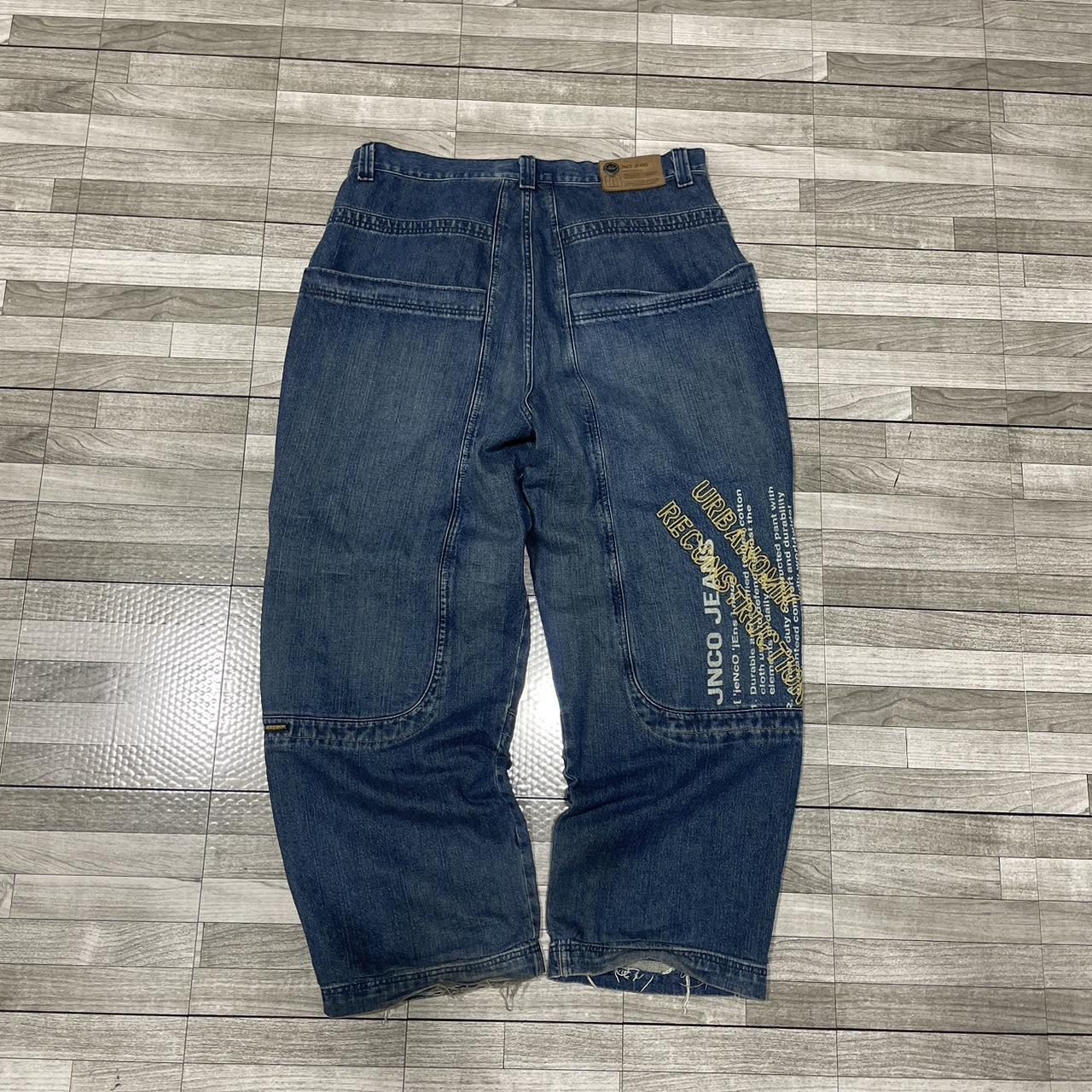 Insane Jnco , jeans, baggy with a crazy deep pocket,... - Depop