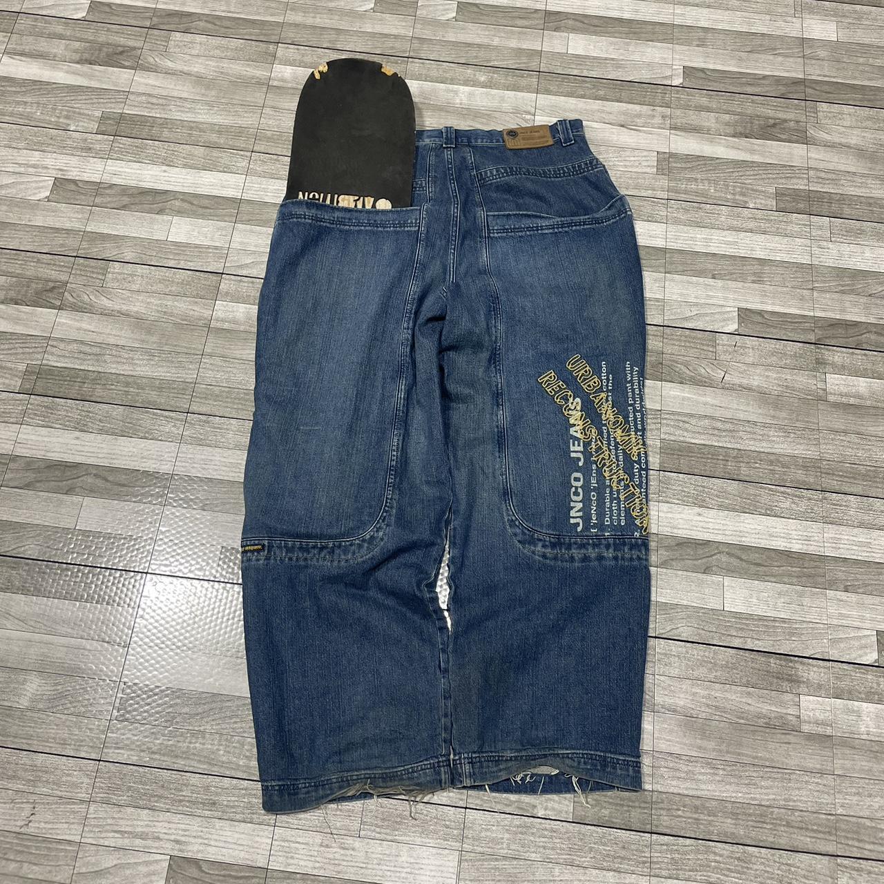 Insane Jnco , jeans, baggy with a crazy deep pocket,... - Depop