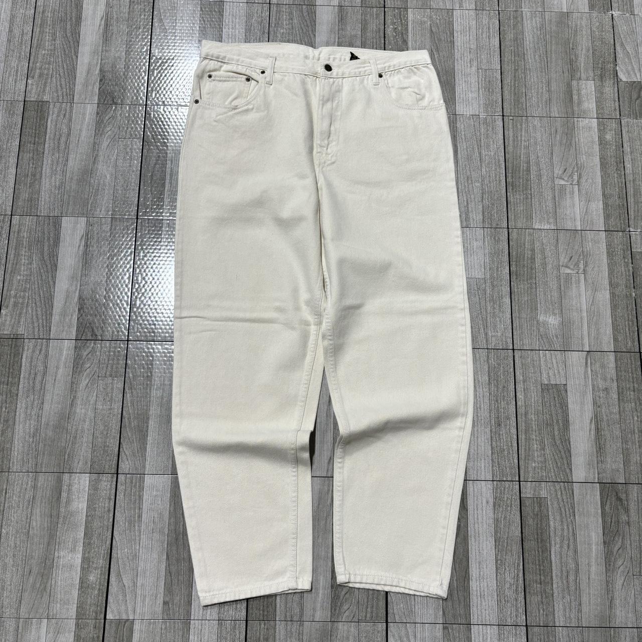 Baggy white silvertab style pants made in USA - Depop