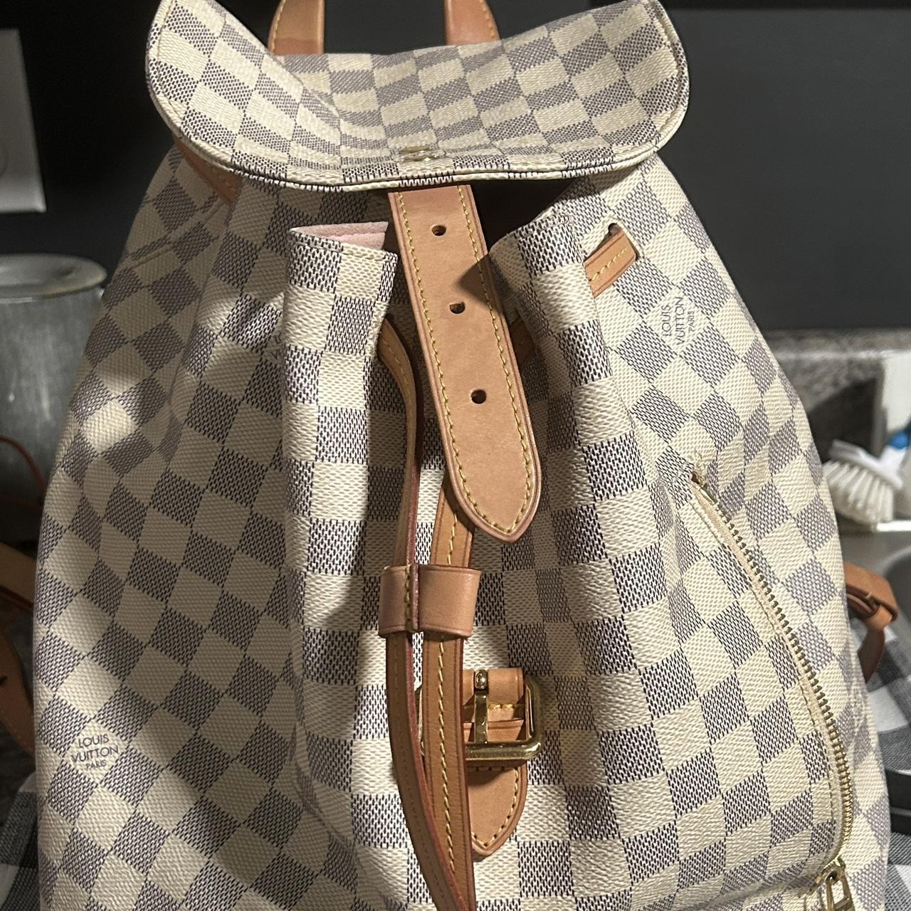 Louis vuitton backpack cream sale