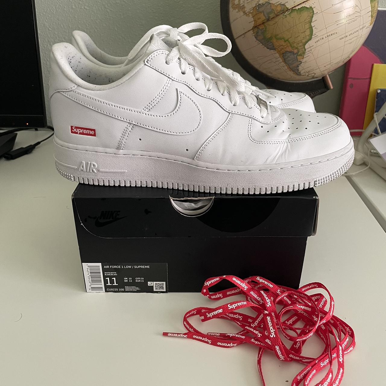 Supreme®/Nike® Air Force 1 Low 2023 - Black - 9.5 US - Depop