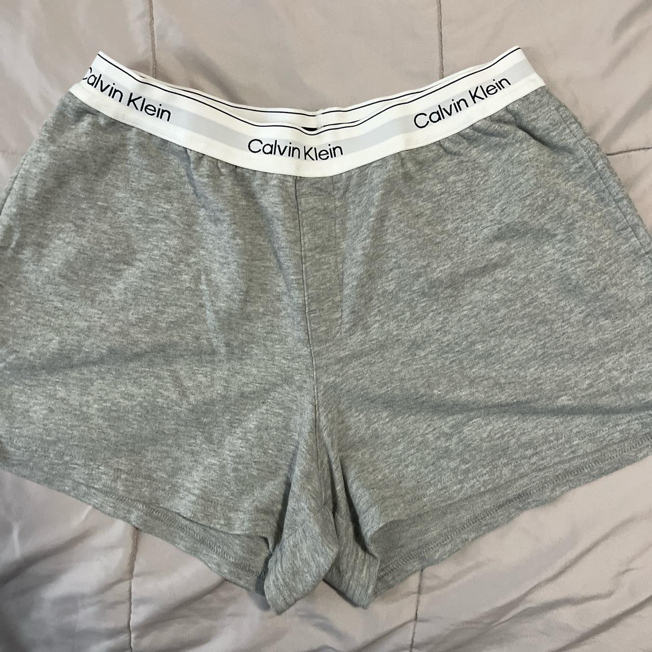 Calvin klein grey hot sale shorts womens