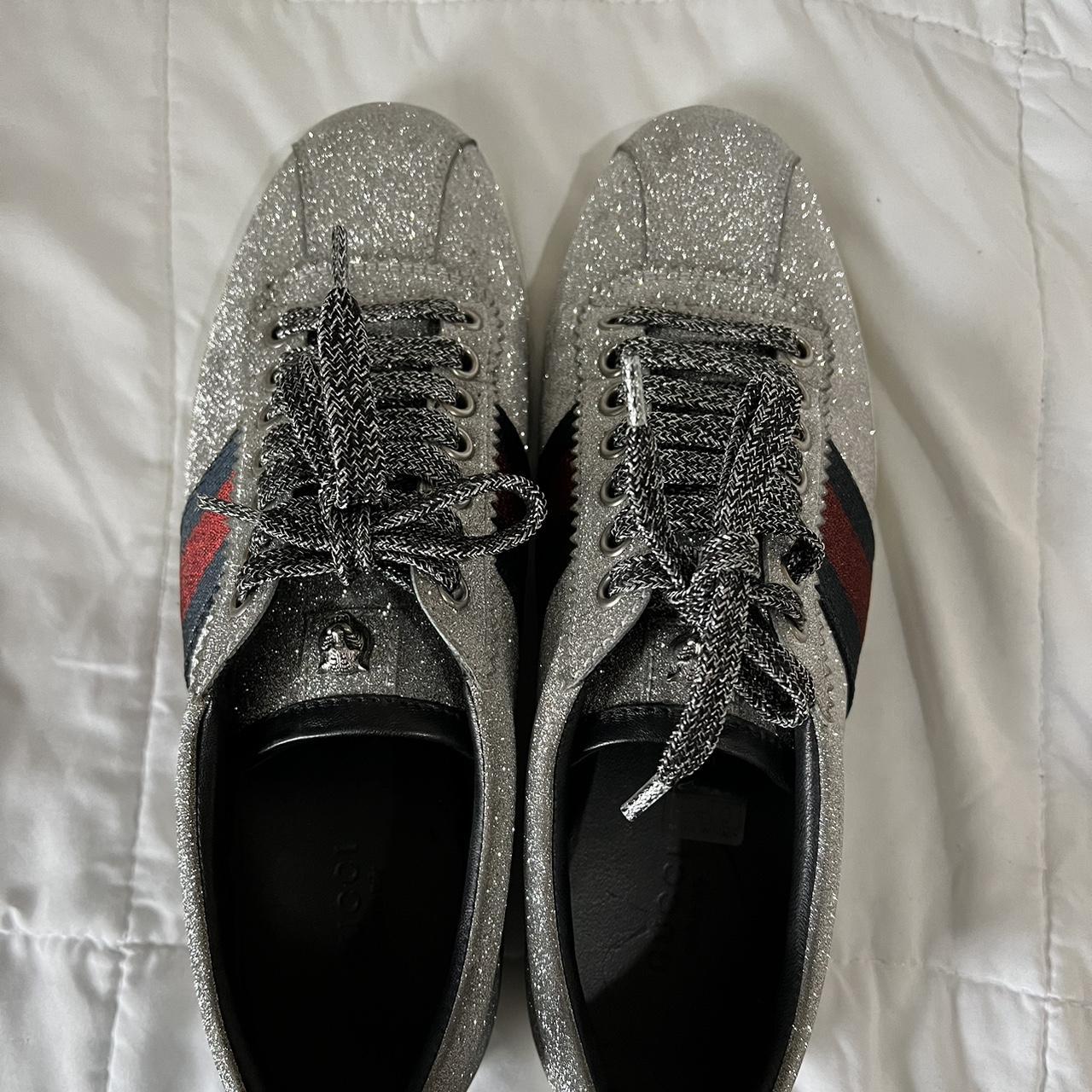 Black gucci glitter sales sneakers