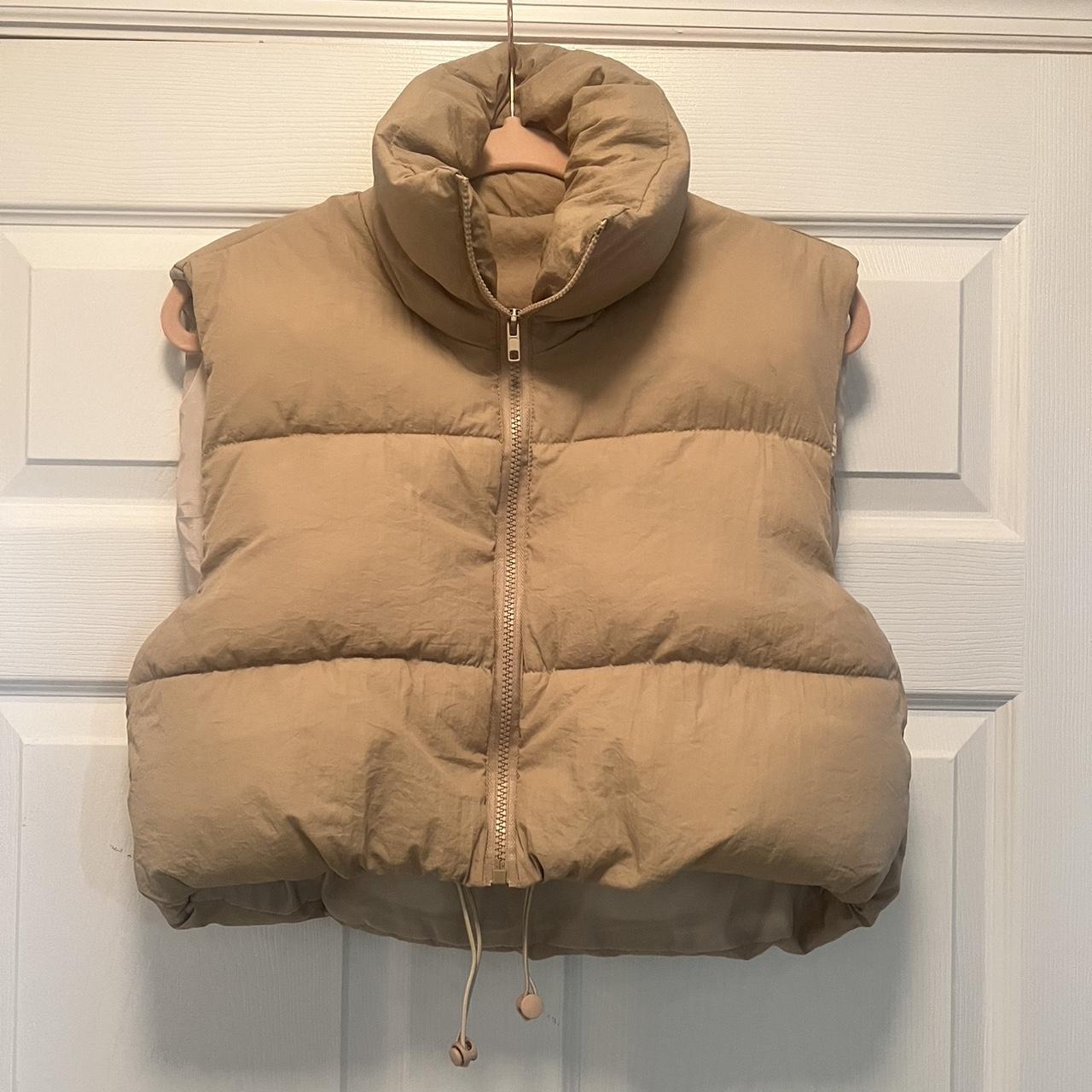 Tan puffer vest online