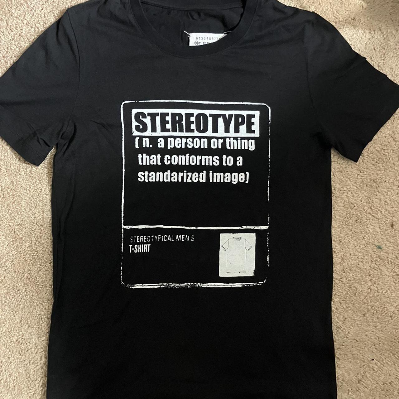 Maison Margiela “Stereotype” t-shirt, size 46 (fits... - Depop