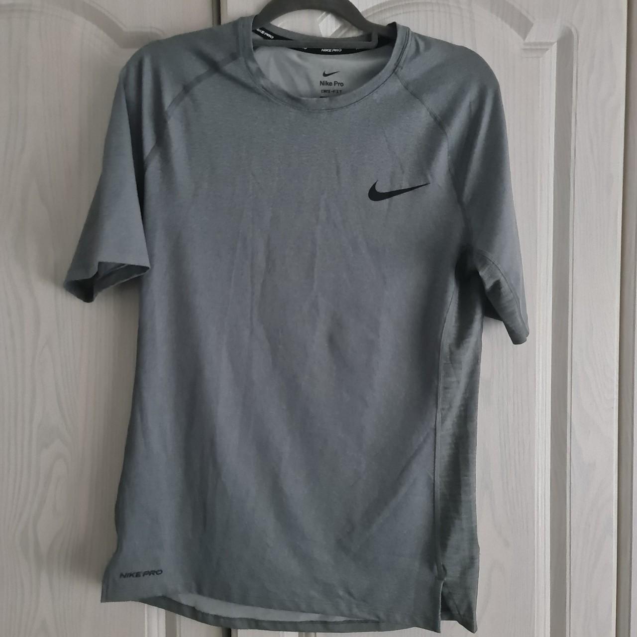 Nike Pro DRI fit Muscle fit T-Shirt size XL Grey... - Depop