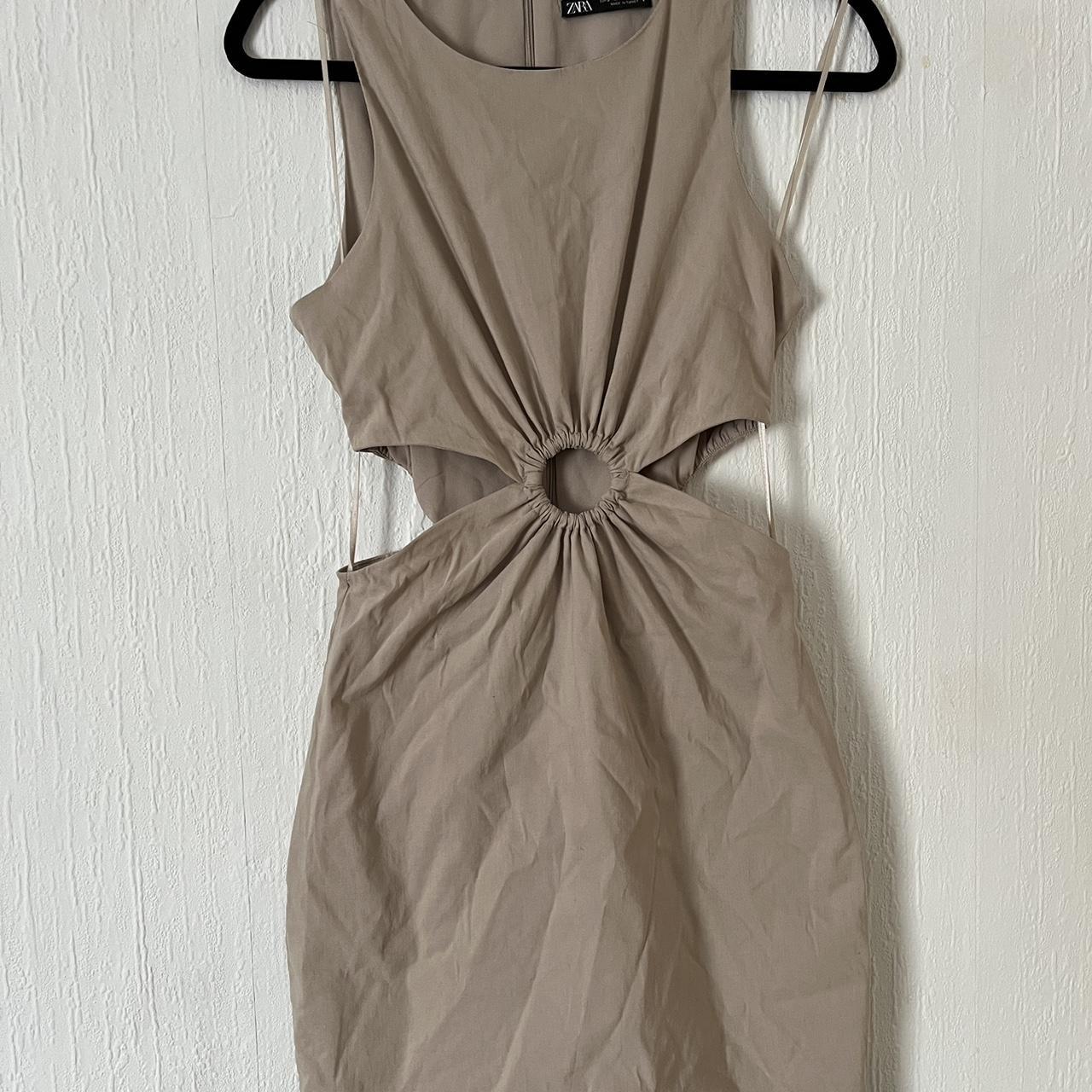 Linen blend dress Selling this really cute linen... - Depop