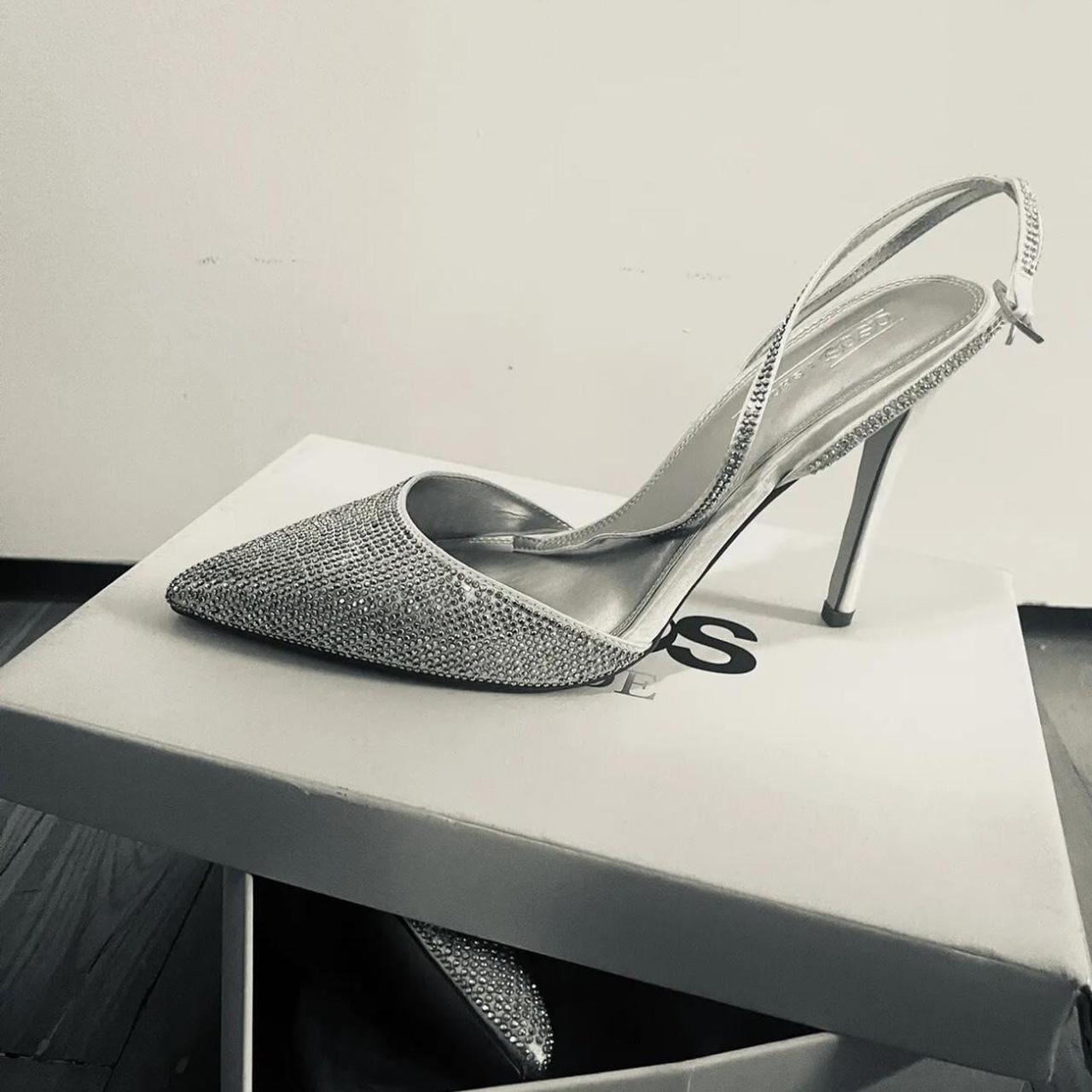 ASOS Bride Sparkly silver diamante heels Size UK. Depop