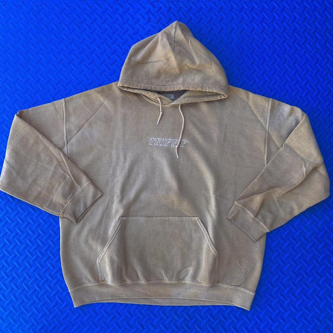 Pullover Hoodie Pacsun Tan Hoodie Pacsun Beige “Trippy” Hoodie