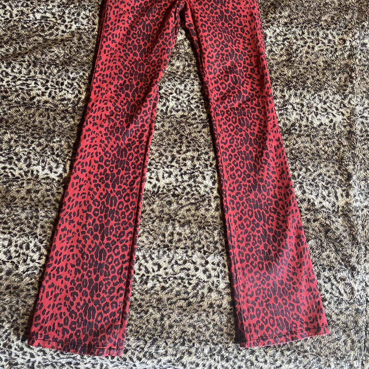 Tripp NYC red leopard jeans. Total rock star pants.... - Depop