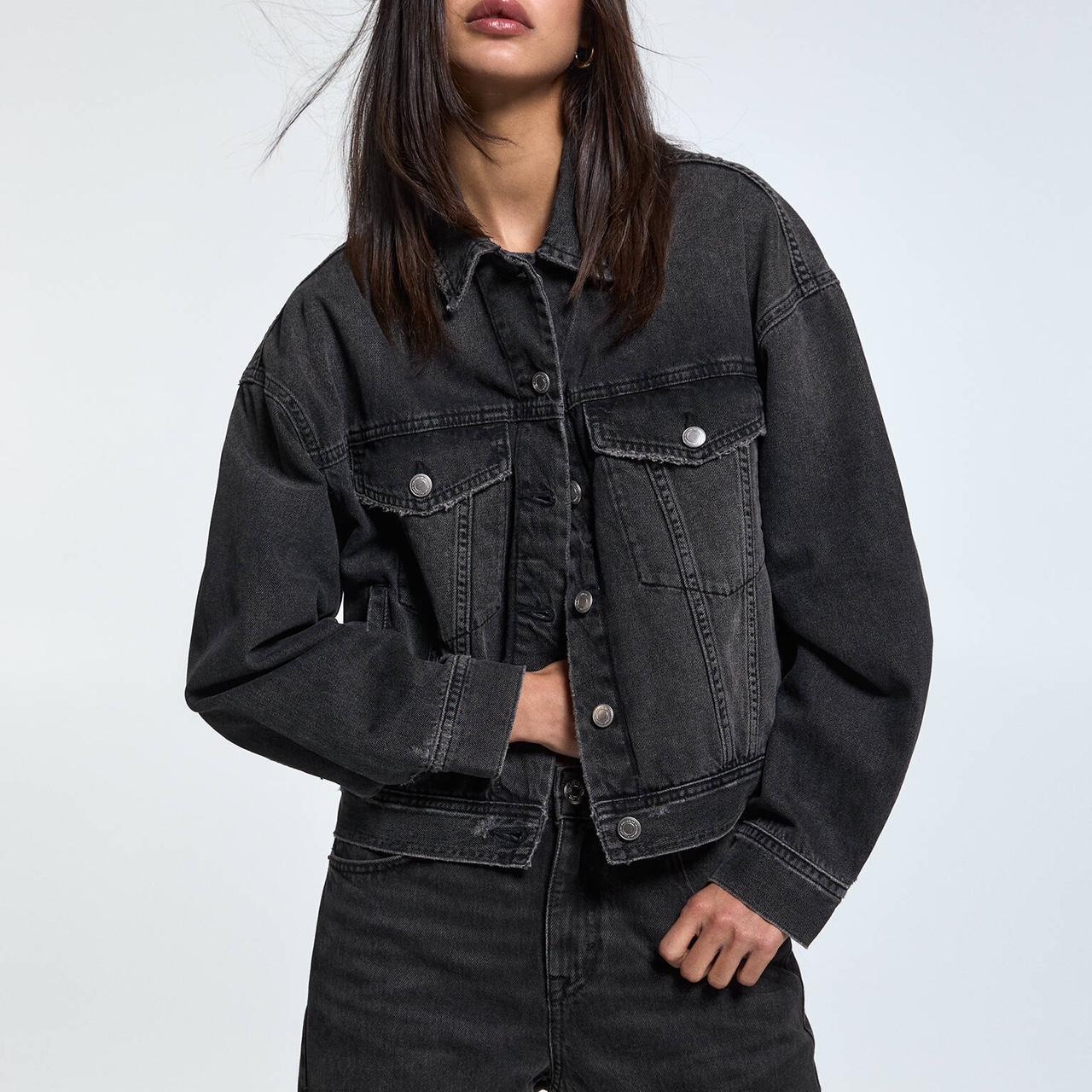 Pull and bear denim jacket womens best sale