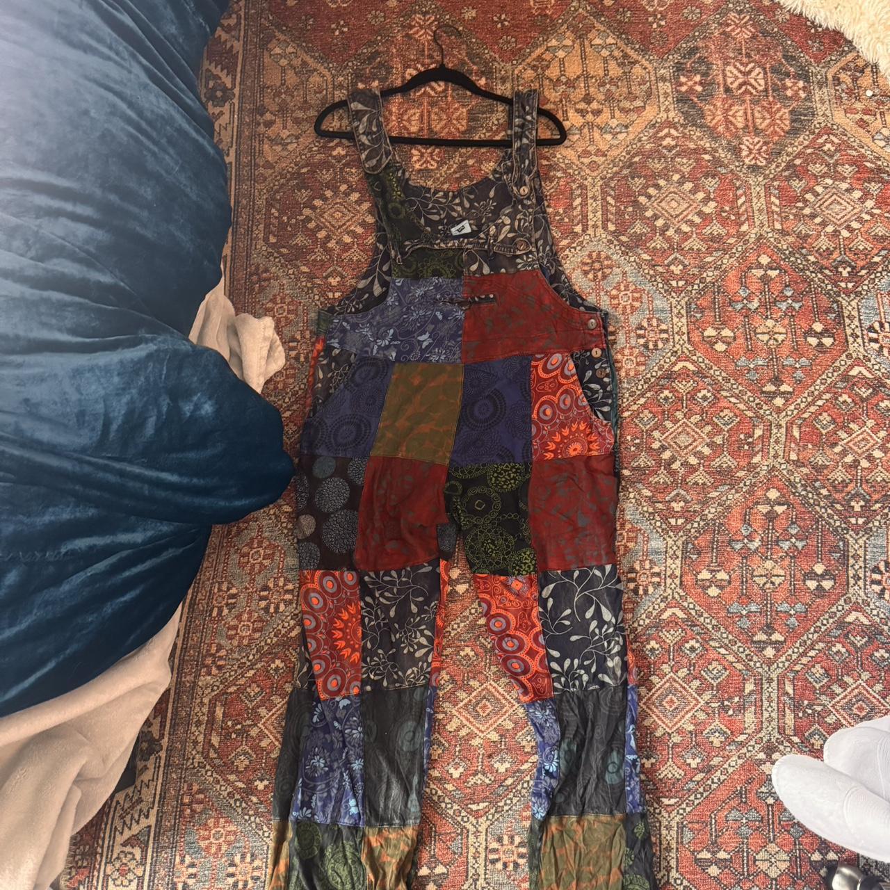 Women's Overalls - Multi - 10 – unique patchwork … - image 1