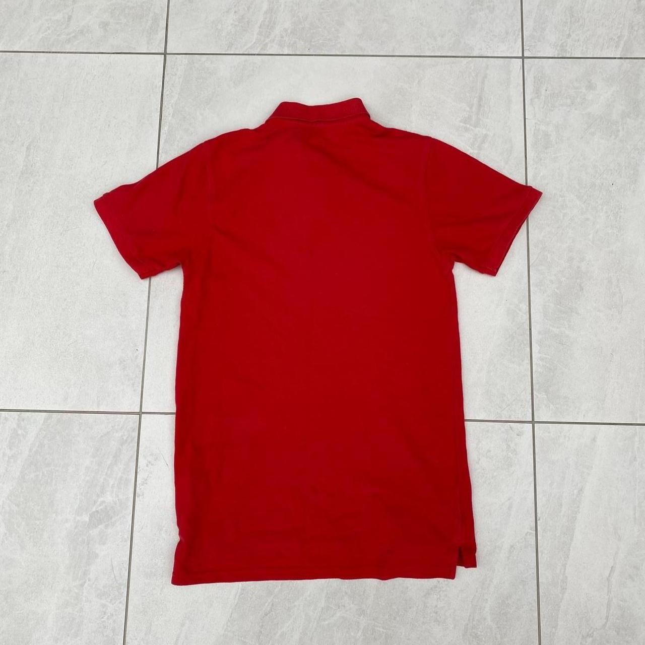 Red old navy polo t shirt tee 60 cotton 40 Depop