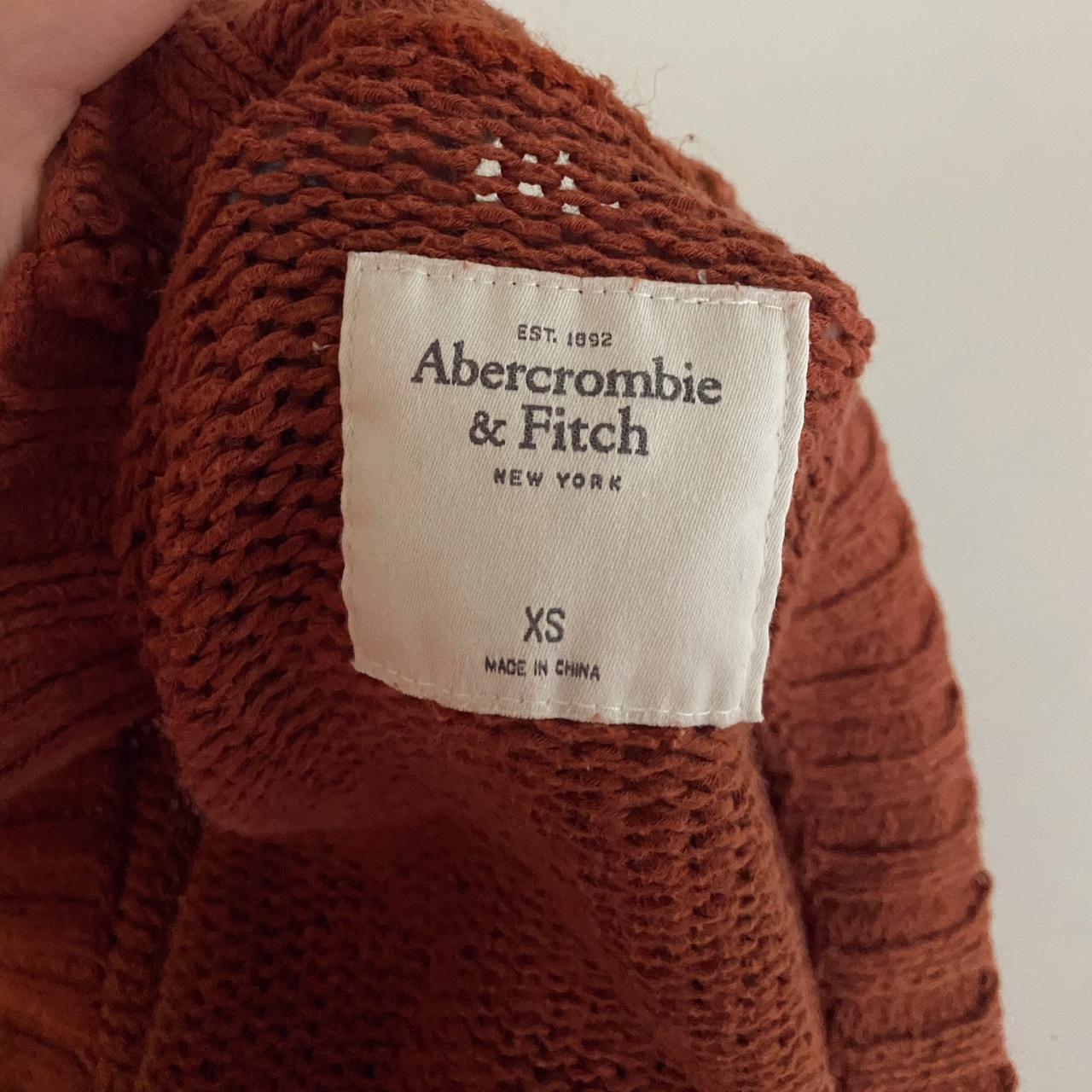 Abercrombie and Fitch xs burnt orange cardigan Depop