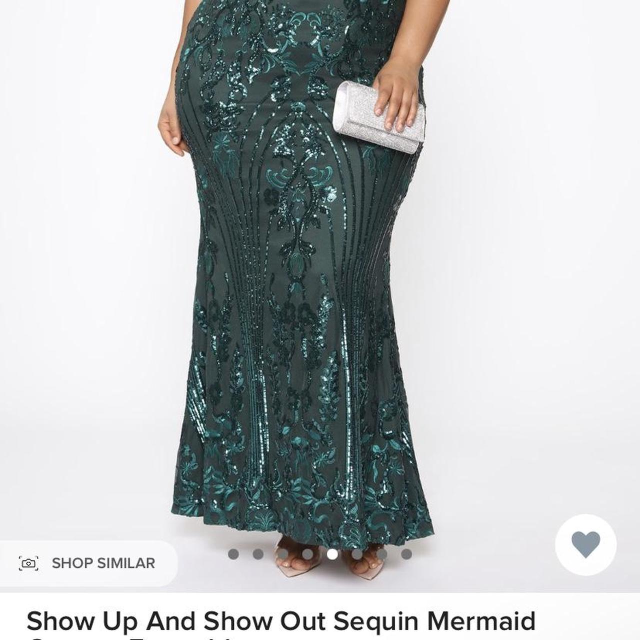 Luxury Green Sequin Tube Top Ladies Formal Cocktail Party Ball Detachable Skirt  Mermaid Off Shoulder on Luulla