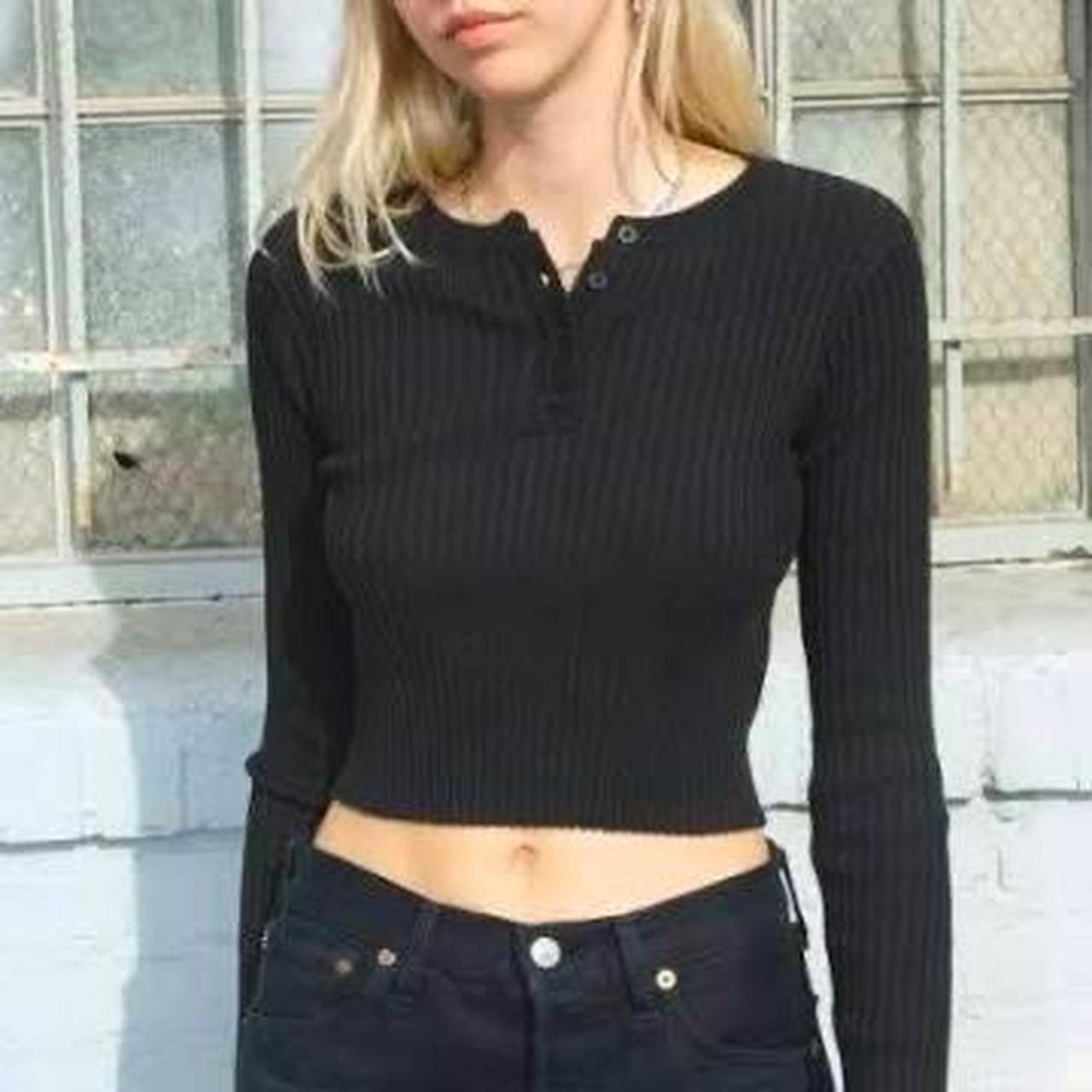 Brandy Melville Women's Crop top Black One size – Brandy