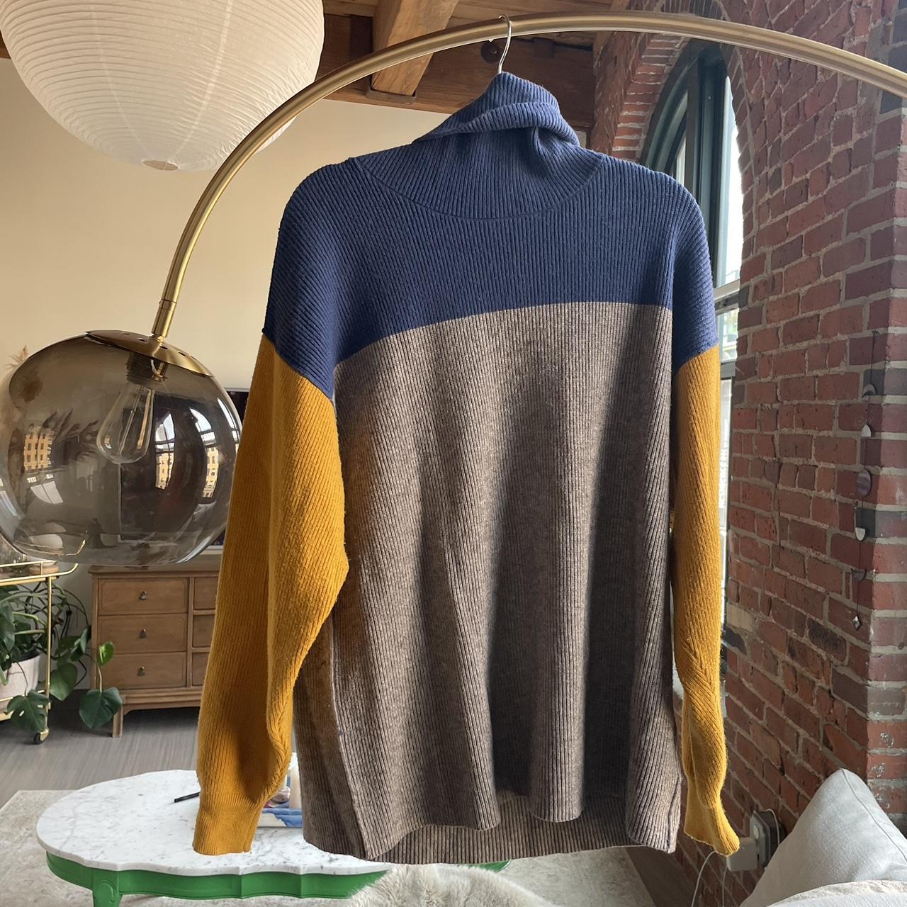 Free people colorblock turtleneck on sale sweater