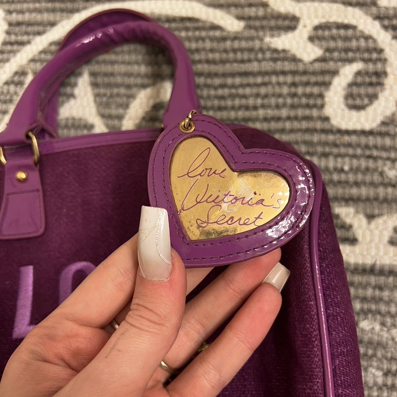 VINTAGE Y2K VICTORIAS SECRET PURPLE MCBLING BOWLER BAG - Depop