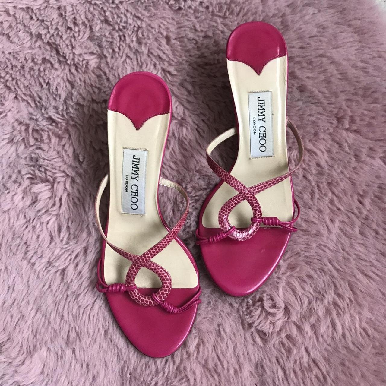 Jimmy Choo Women's Pink Sandals | Depop