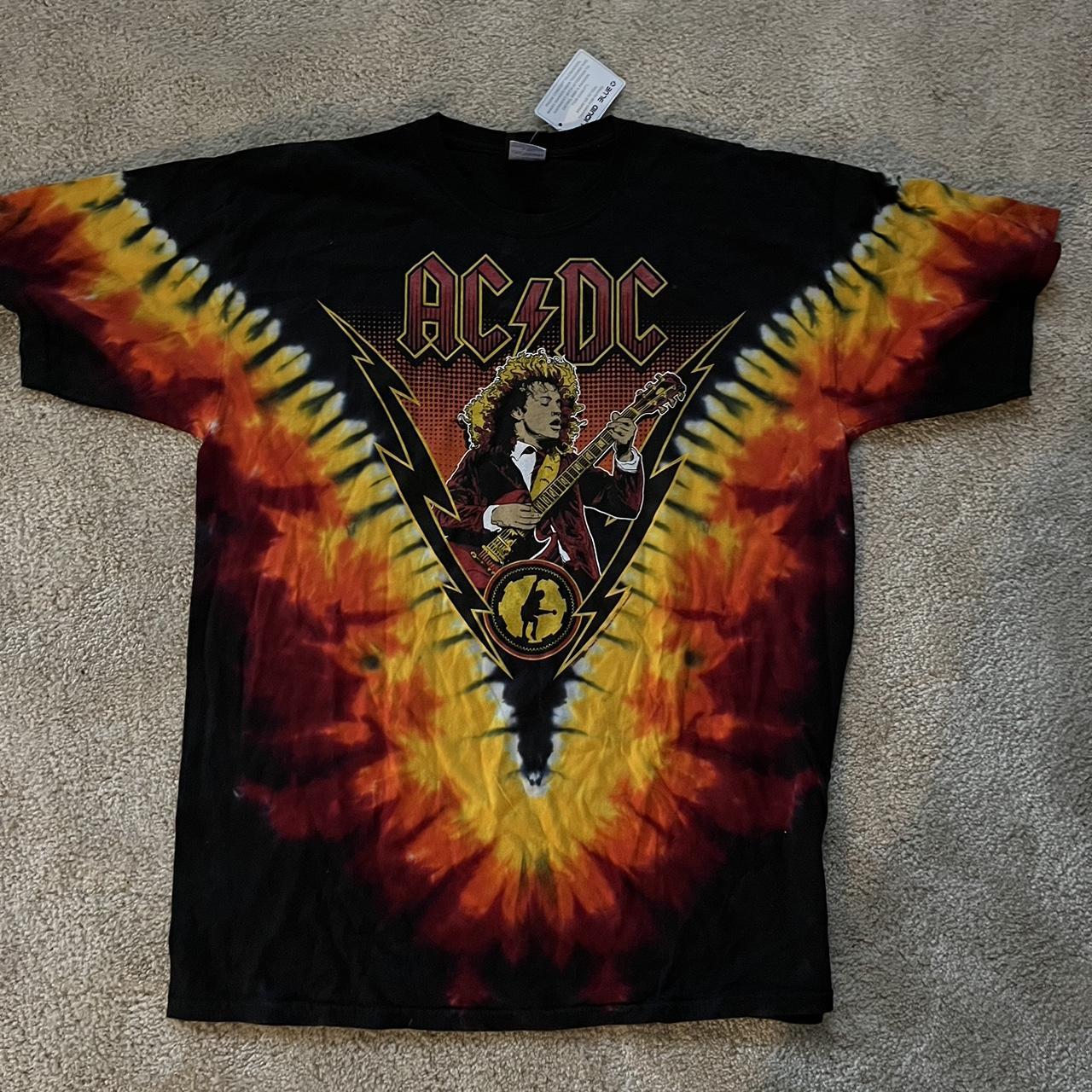 acdc tie dye shirt