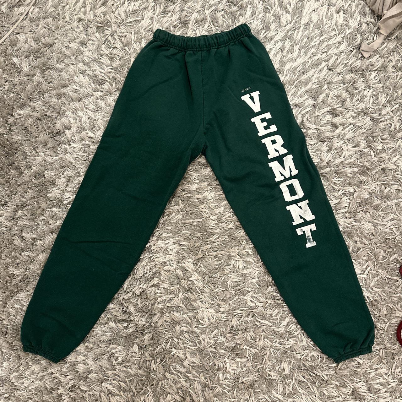 Vintage green Vermont sweatpants Embroidery