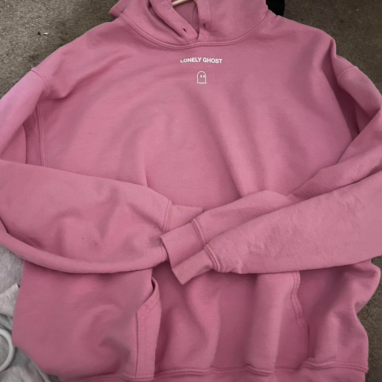 pink lonely ghost hoodie 💗👻 - no flaws just... - Depop