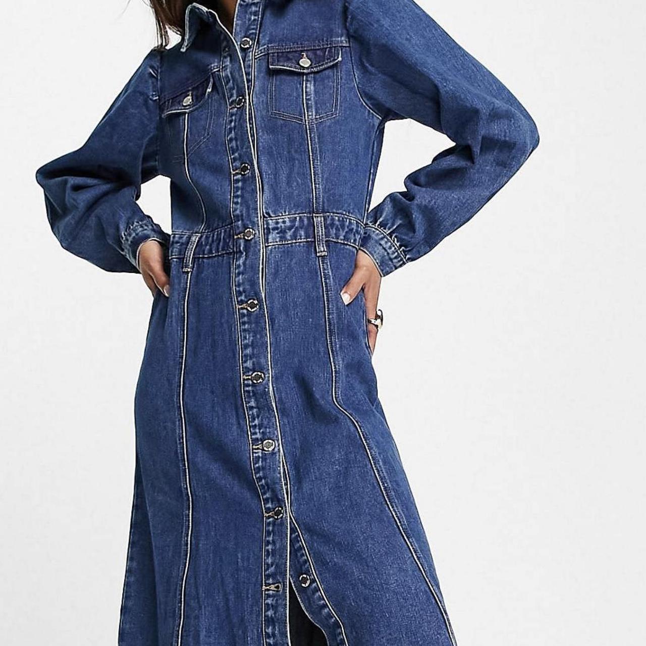 Lost Ink Women's Navy and Blue Dress (3)