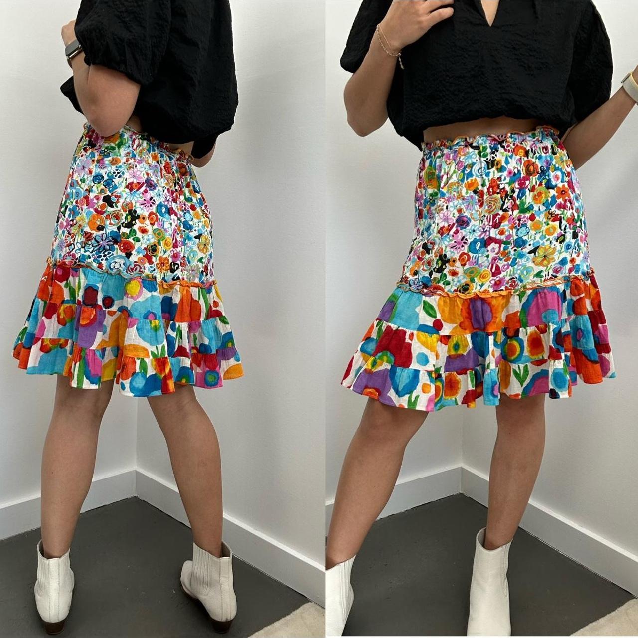 Jams World Women's Red and Blue Skirt (2)