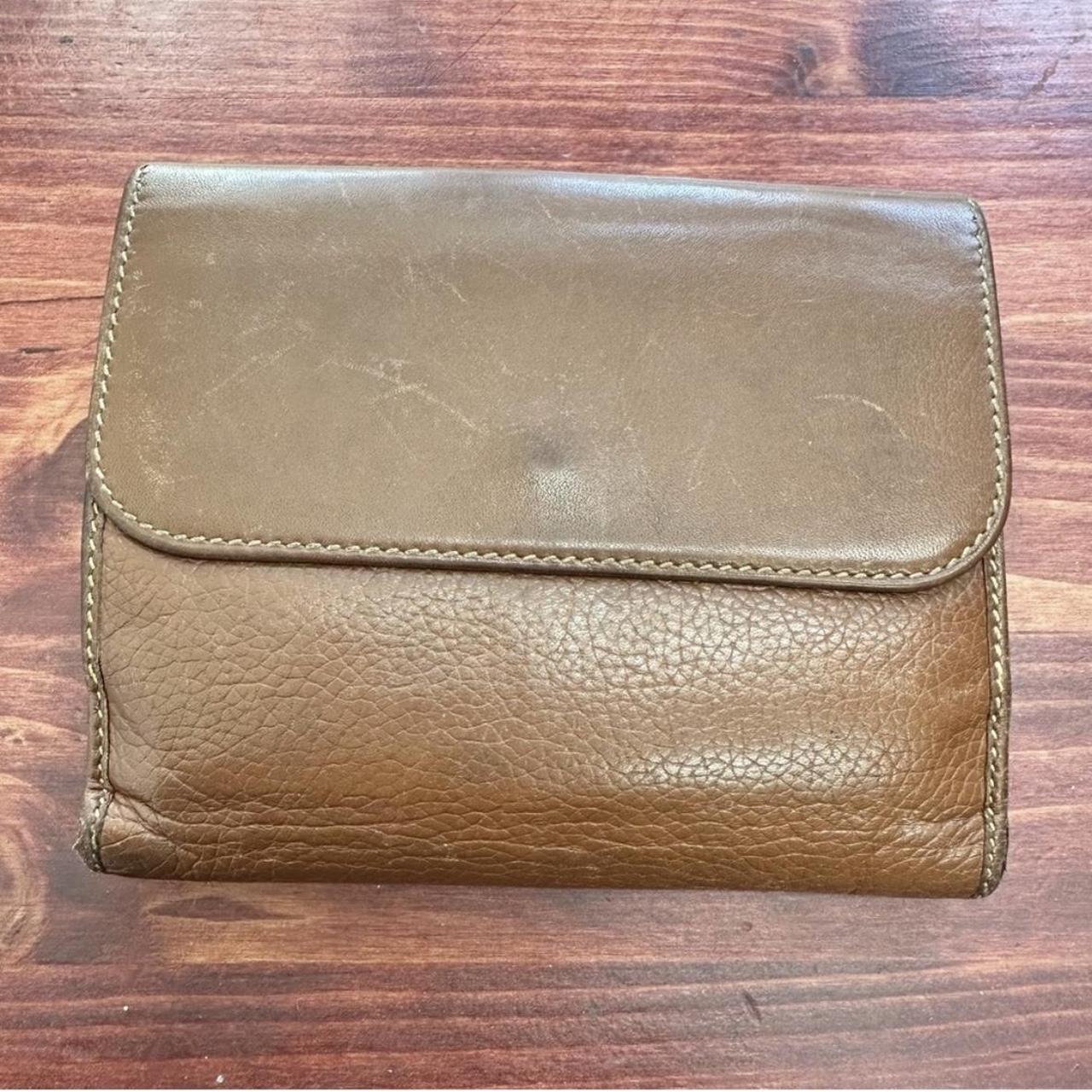 Vintage Gucci Logo Brown Fold Wallet. Signature GG - Depop