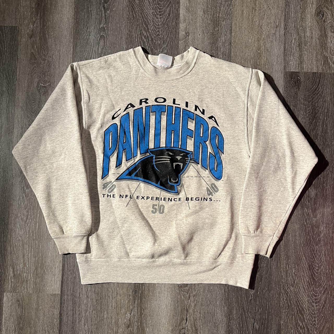 Vintage 90's Carolina Panthers Nutmeg Crewneck In - Depop