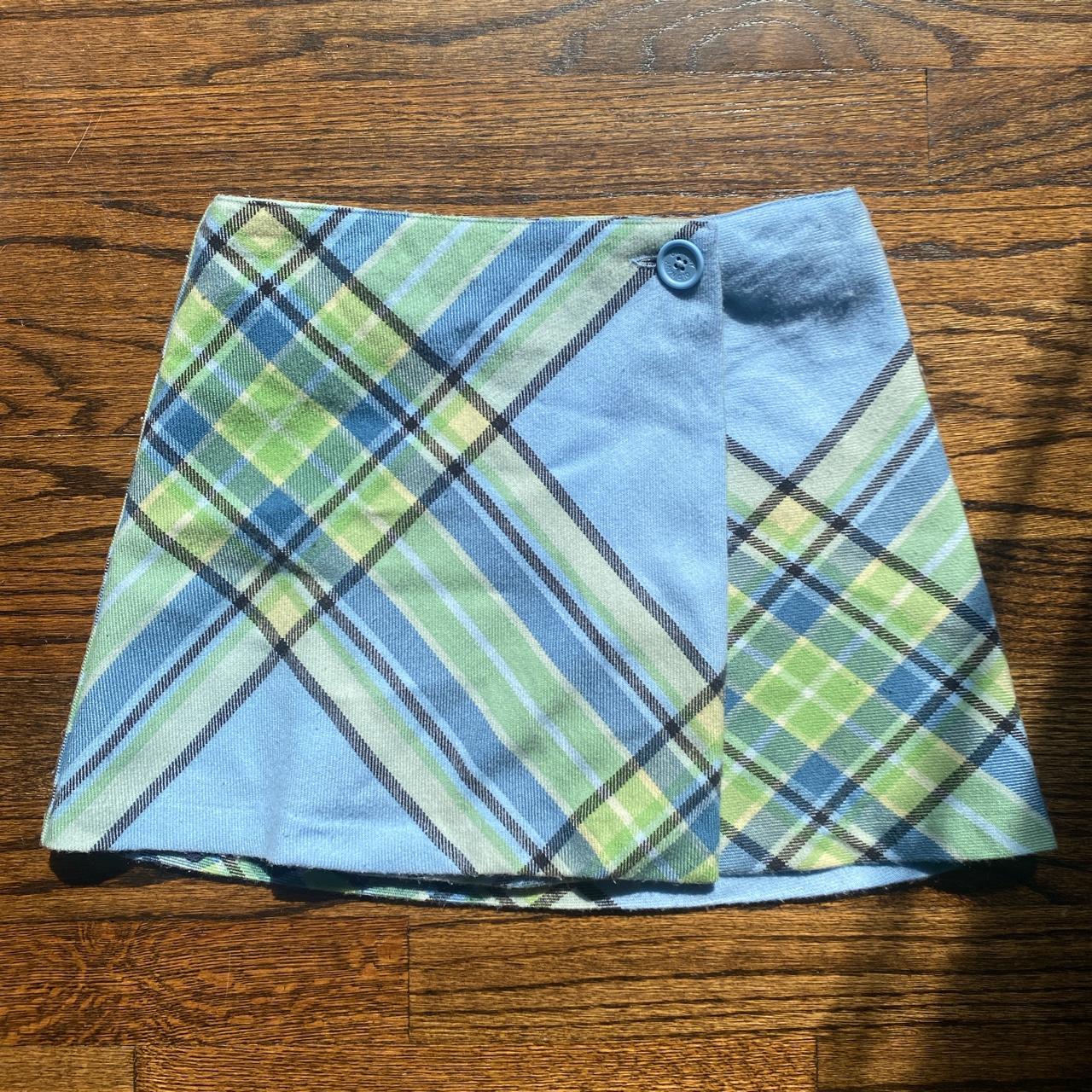 Unif green plaid outlet skirt