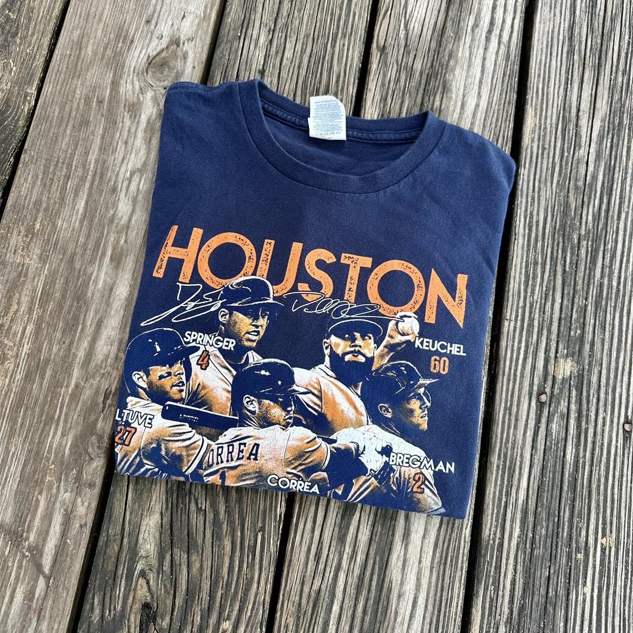 Houston Astros Button down shirt. Very comfortable - Depop