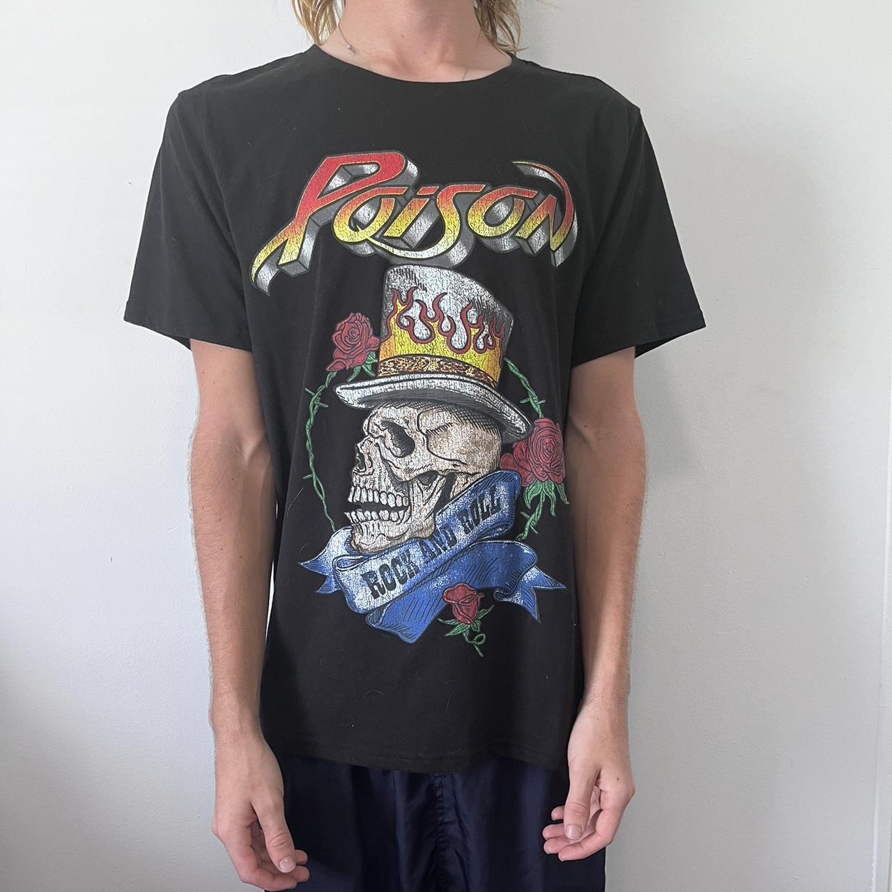 Unisex poison rock and roll black top #rock | Depop