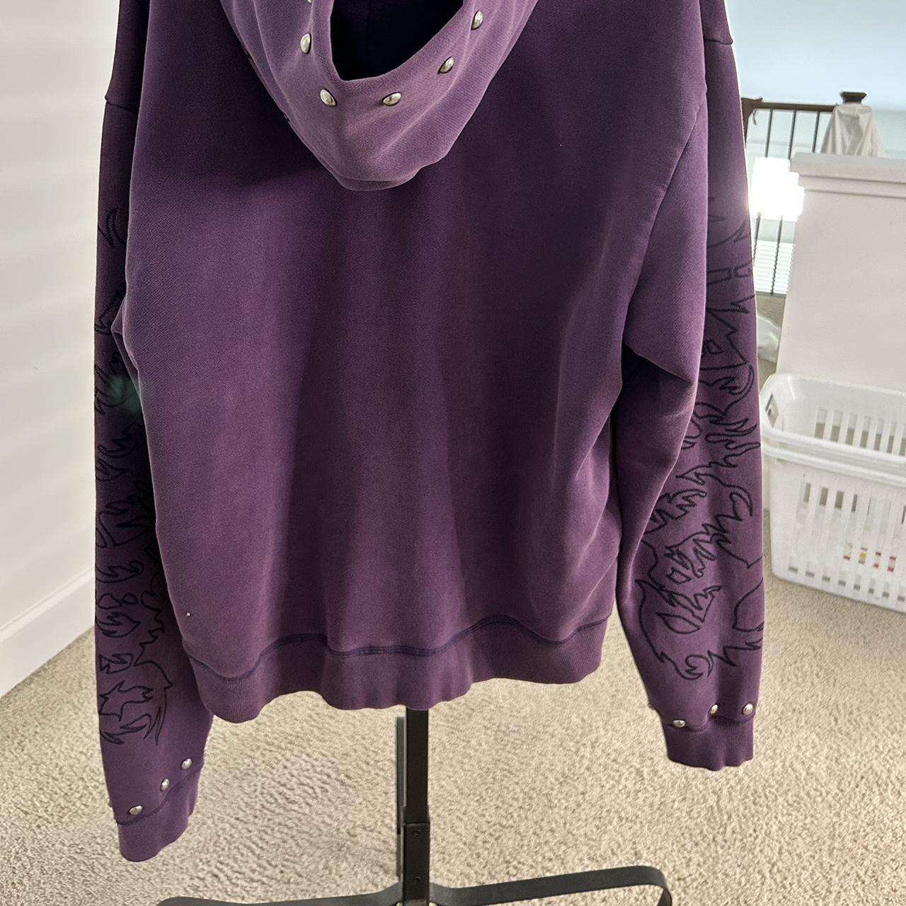 Revenge purple tribal skull zip up hoodie Has epic | Depop