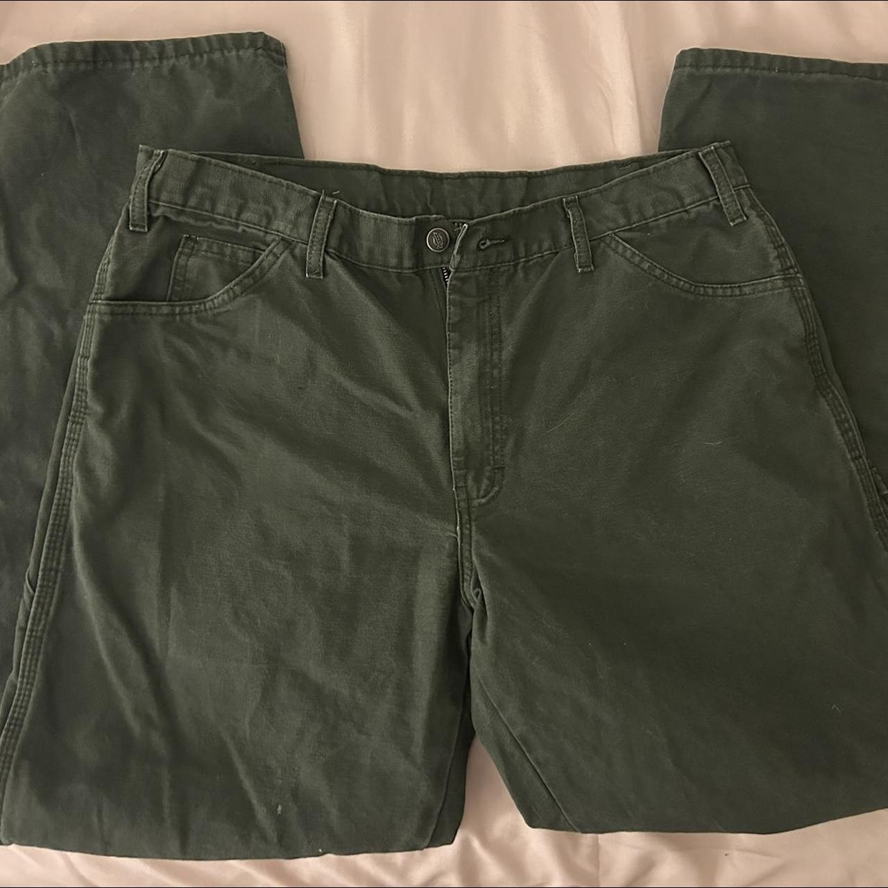 Oversized Dark Green Dickies Cargo Pants Cute Depop 