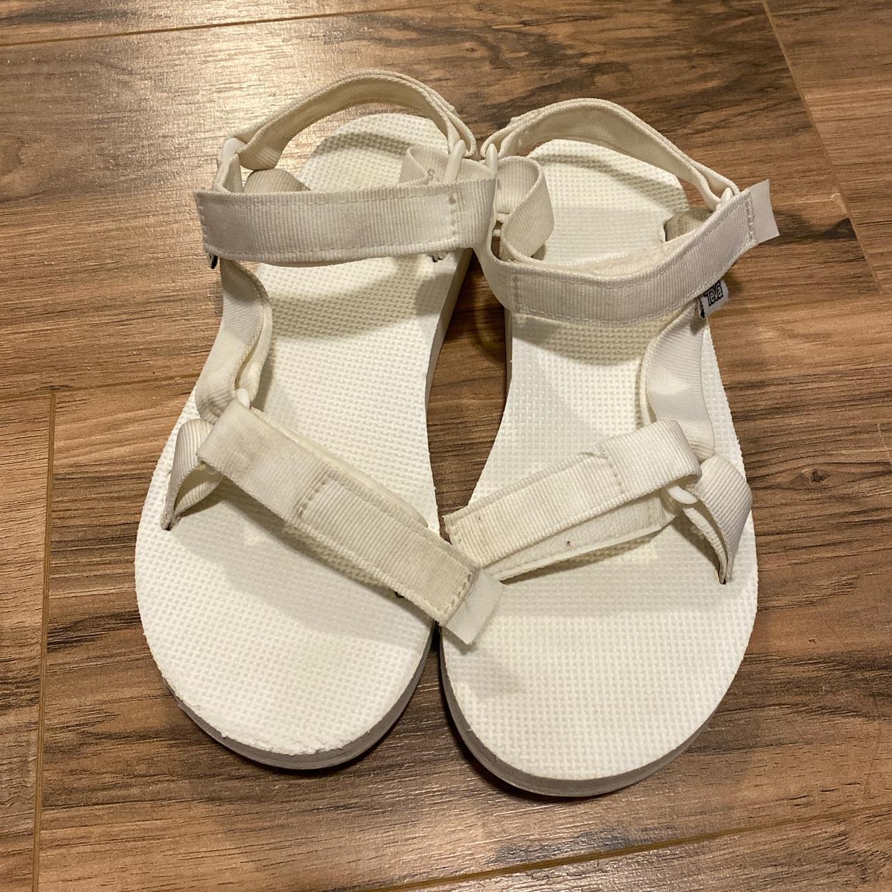 White Teva Sandals Size 9 women s 40. Great Depop