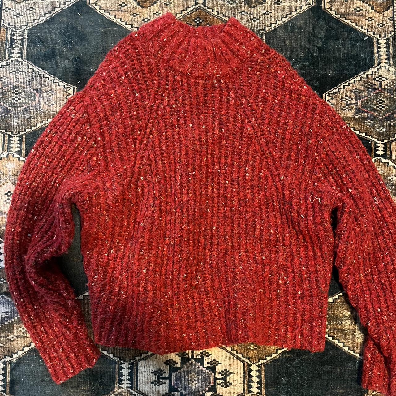 Chunky red sweater - Depop