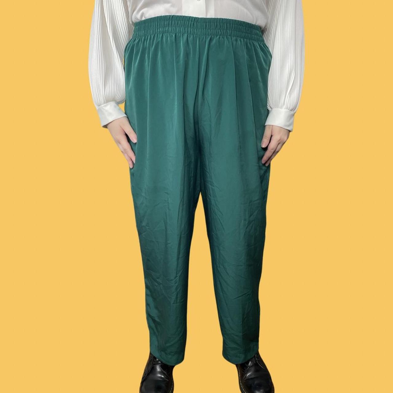 Vintage green pants Tag: S.G. Sport collection 100%... - Depop
