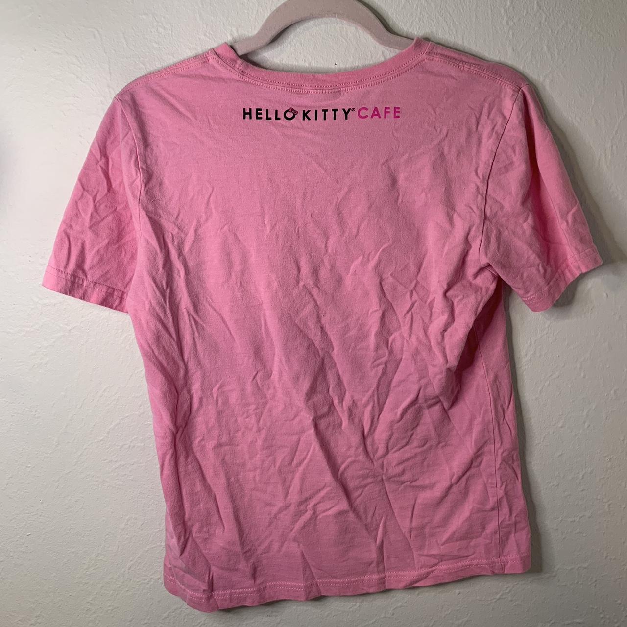 Hello Kitty Café Pink Baby Tee Fits Medium or Large - Depop