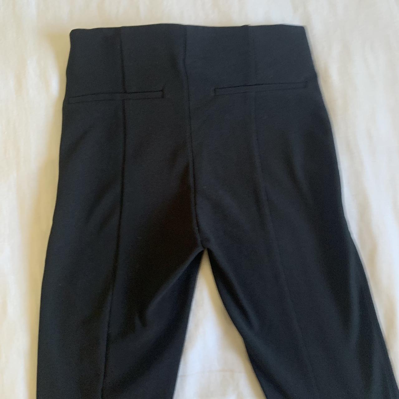 ZARA Black Pants with pockets Size small Slight... - Depop