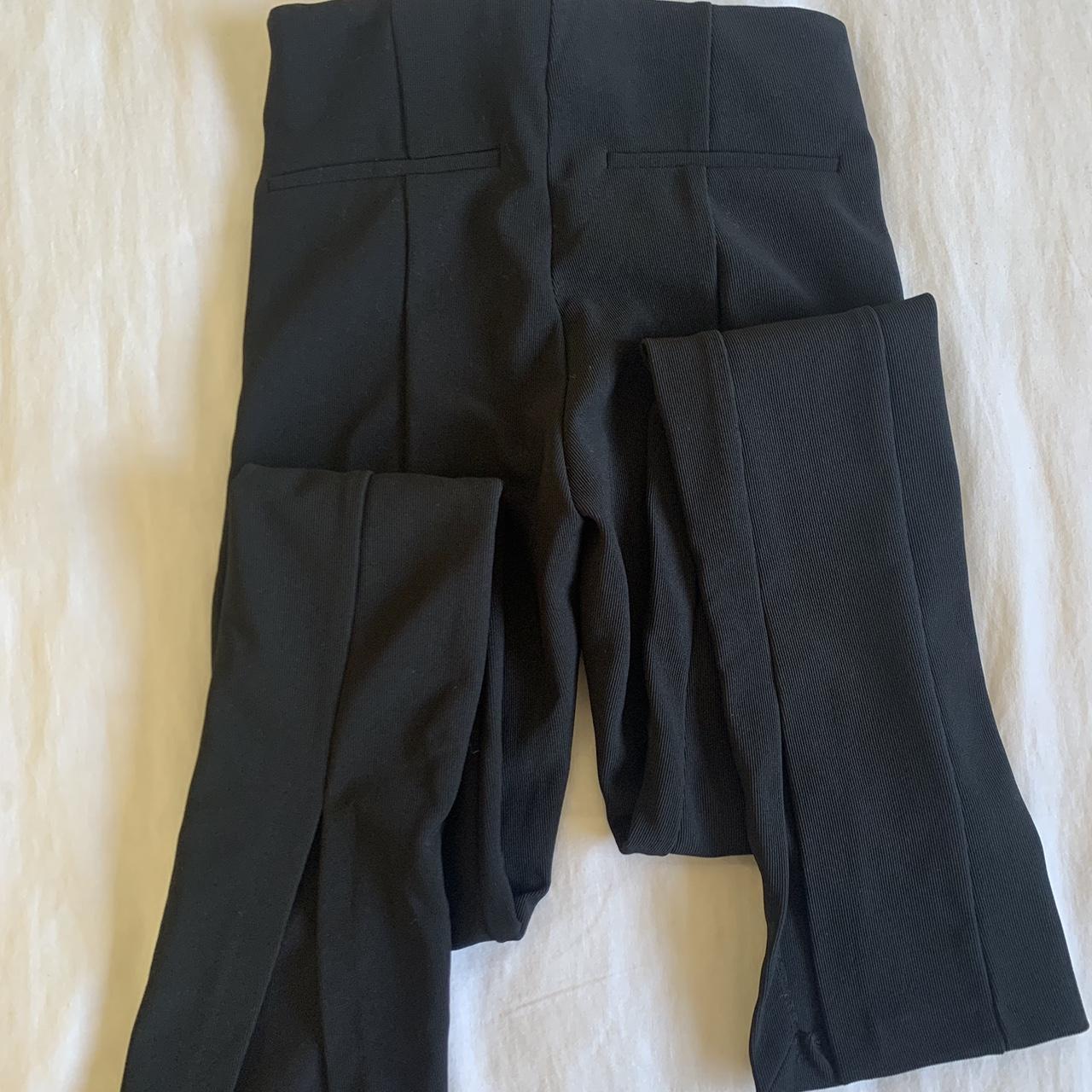 ZARA Black Pants with pockets Size small Slight... - Depop