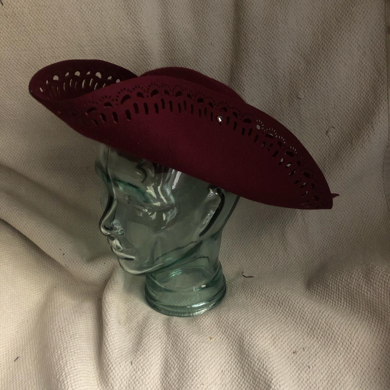 Tricorn maroon hat 3 corner hat Tricorn wool ... - Depop