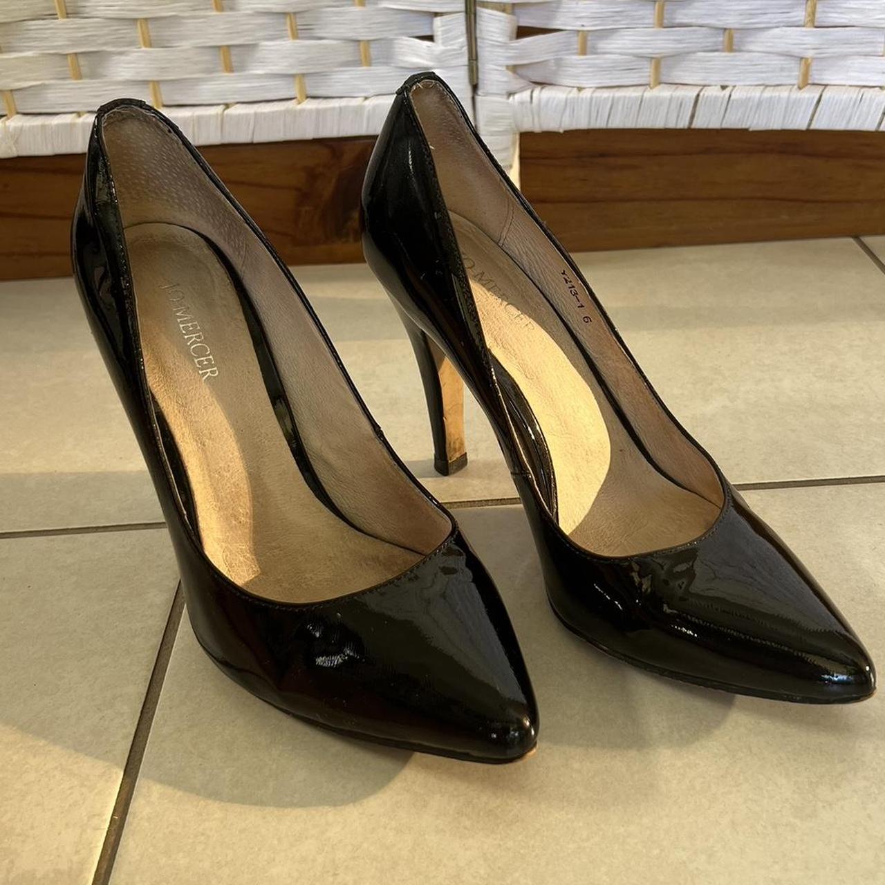 Jo Mercer patent black stilettos. Size Au 6. Pre... - Depop