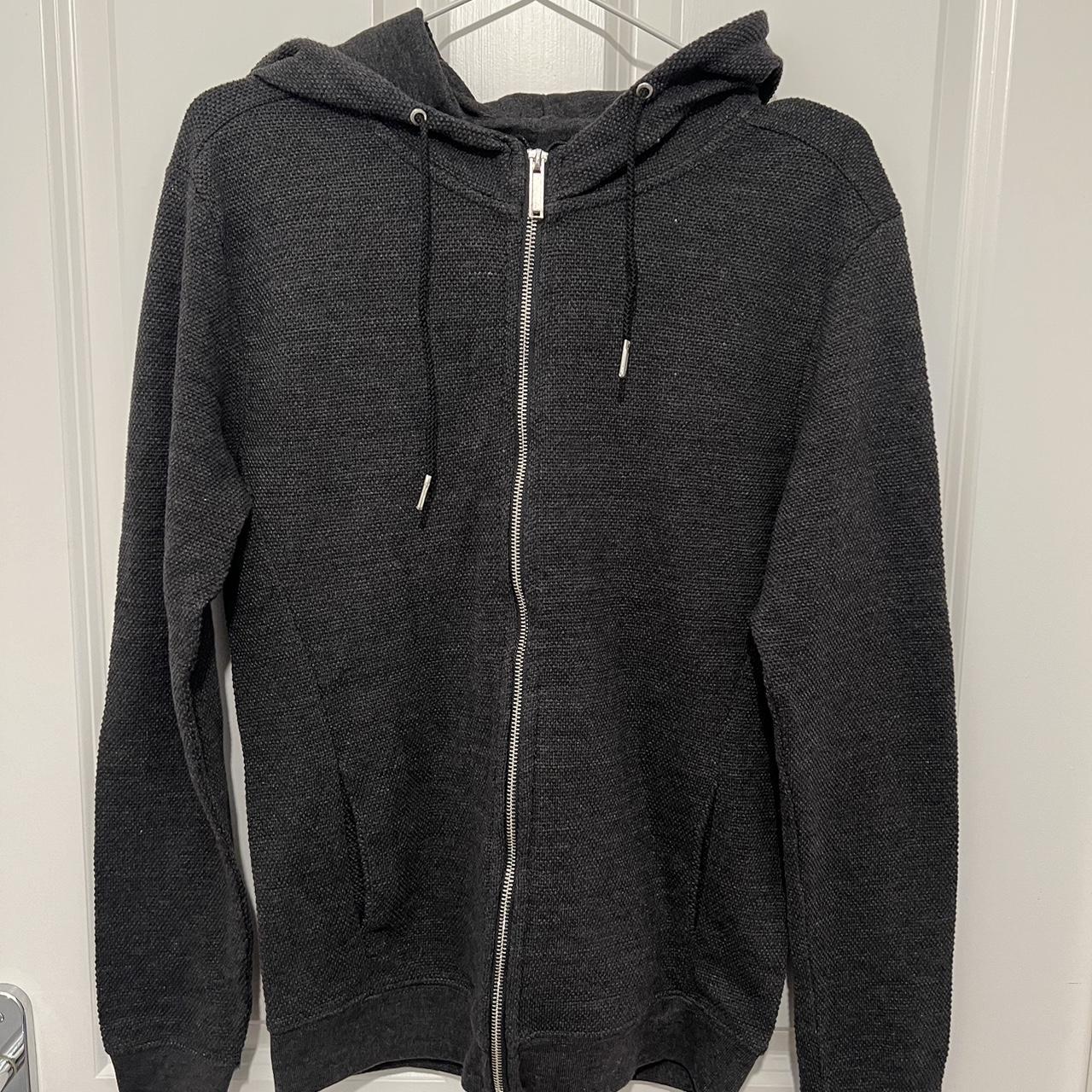 Zara Man Basics zip up hooded sweatshirt