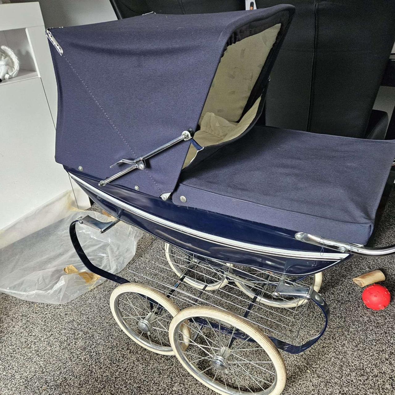 Vintage Silver Silver Cross Dolls Pram Grey Silver Cross Dolls