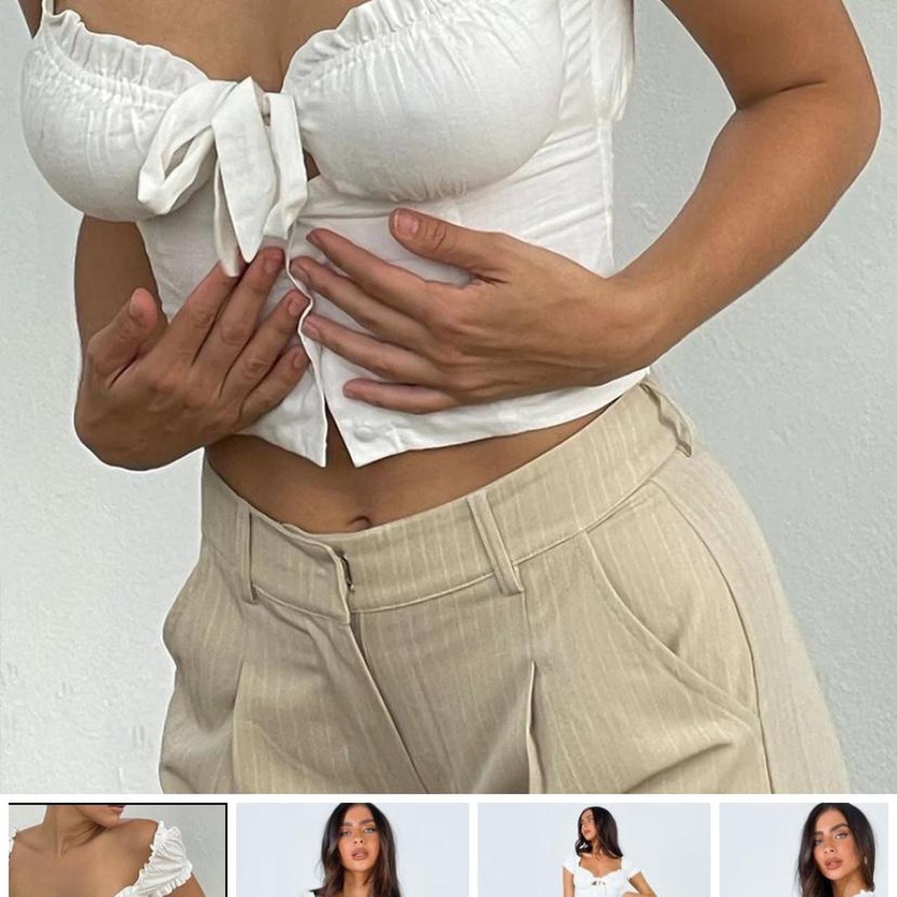 Elouise Crop Top White